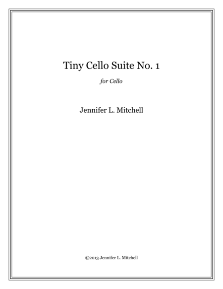 Tiny Cello Suite No 1 Sheet Music