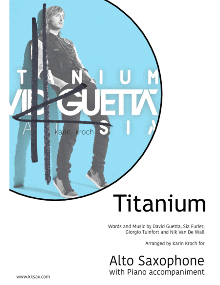 Titanium David Guetta Ft Sia For Alto Saxophone Piano Sheet Music