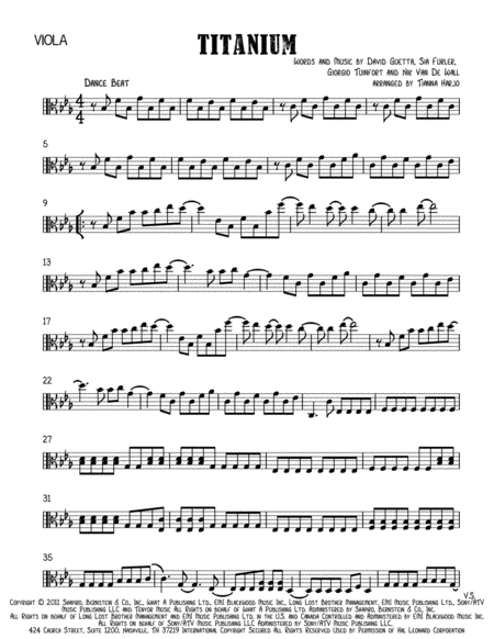 Titanium Duet Viola Cello Sheet Music