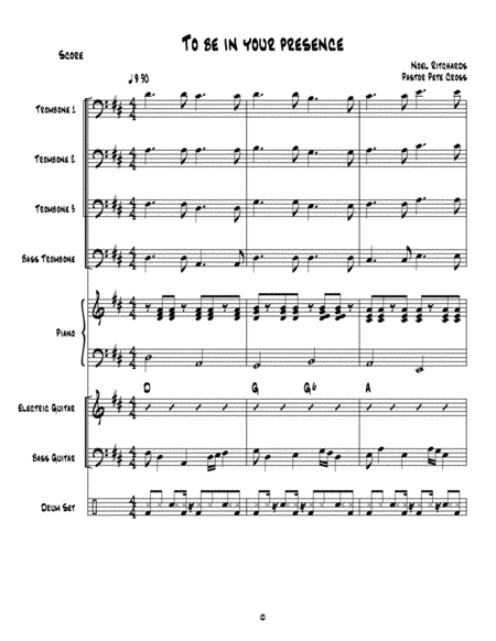 To Be In Your Presence Trombone Praise Sheet Music