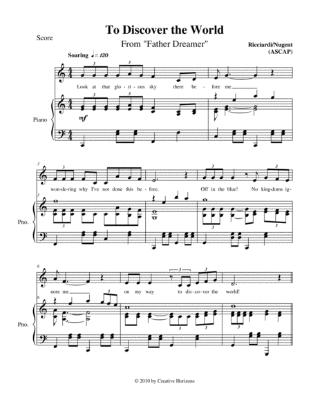 To Discover The World Sheet Music