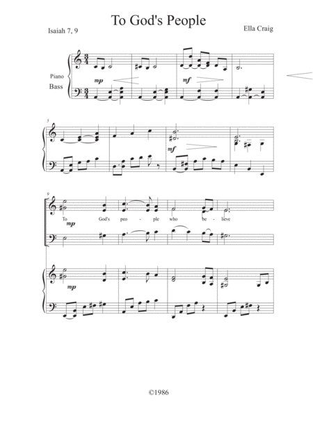 Free Sheet Music To Gods People