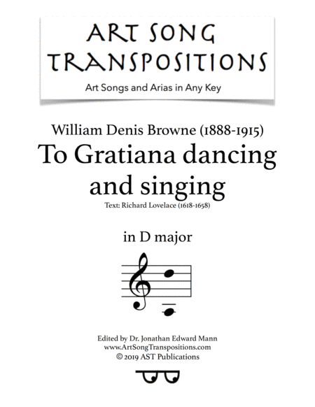 Free Sheet Music To Gratiana Dancing And Singing D Major
