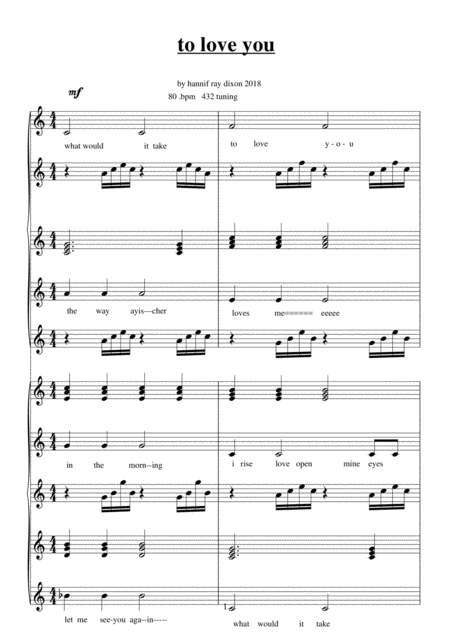 Free Sheet Music To Love You