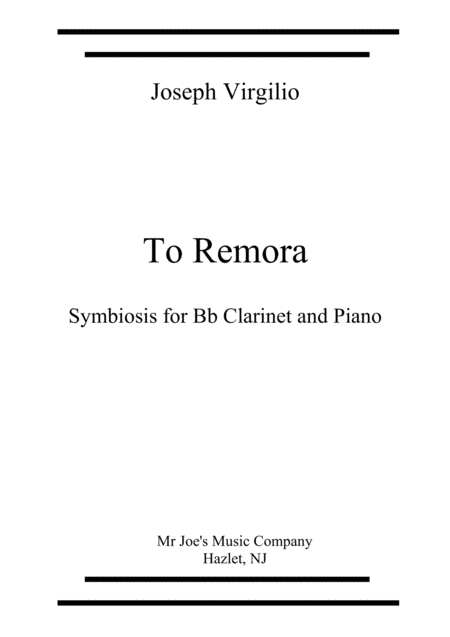 Free Sheet Music To Remora Symbiosis For Bb Clarinet Piano