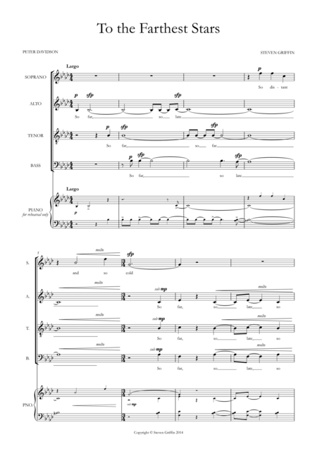 Free Sheet Music To The Farthest Stars