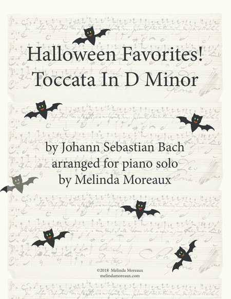 Toccata In Dm Piano Halloween Arrangement Sheet Music