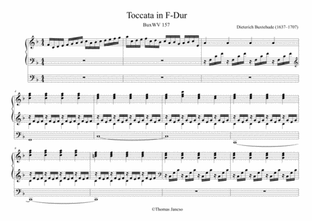 Toccata In F Major Sheet Music