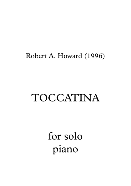 Free Sheet Music Toccatina