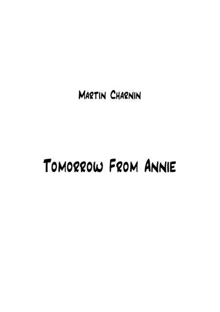 Tomorrow From Annie For Brass Ensemble Sheet Music