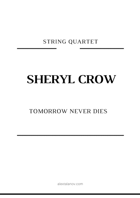 Free Sheet Music Tomorrow Never Dies From The Motion Picture Tomorrow Never Dies