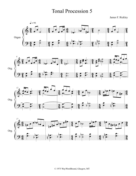 Tonal Procession 5 Sheet Music