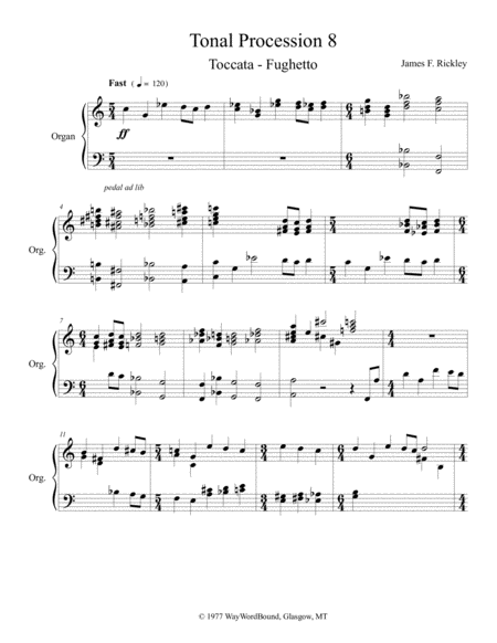 Free Sheet Music Tonal Procession 8