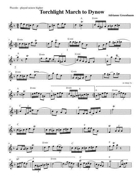 Torchlight March To Dynow Sheet Music