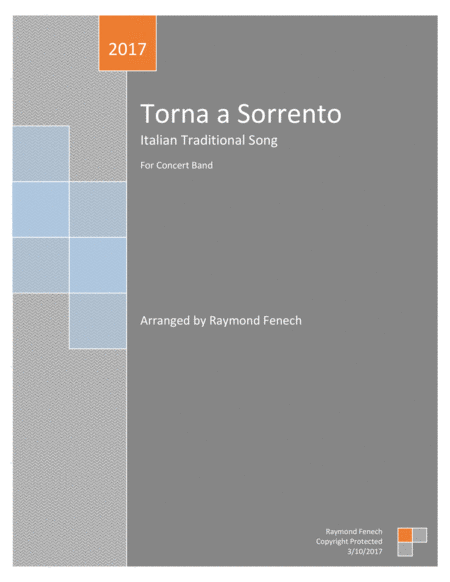 Free Sheet Music Torna A Surriento For Concert Band
