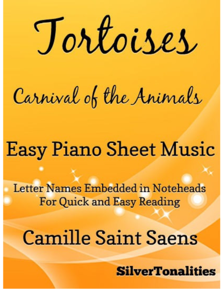 Free Sheet Music Tortoises Carnival Of The Animals Easy Piano Sheet Music