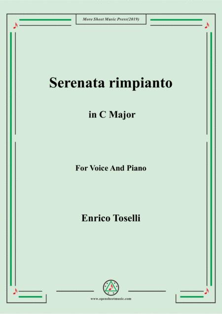 Toselli Serenata Rimpianto In C Major For Voice And Piano Sheet Music