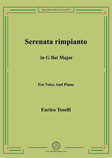Free Sheet Music Toselli Serenata Rimpianto In G Flat Major For Voice And Piano