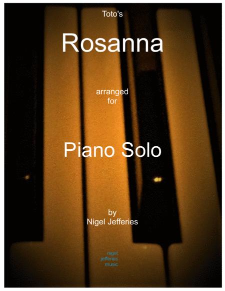 Totos Rosanna Arranged For Piano Solo Sheet Music