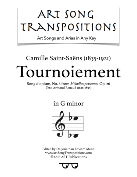 Tournoiement Op 26 No 6 G Minor Sheet Music