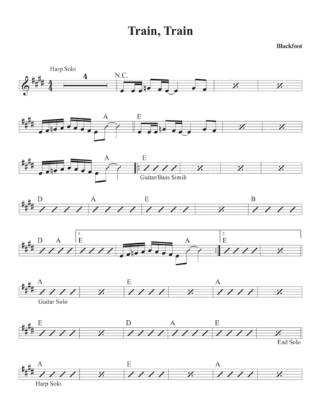 Free Sheet Music Train Train