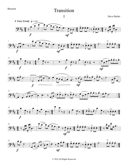 Transition I Part Bassoon Sheet Music