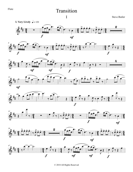 Transition I Part Flute Sheet Music