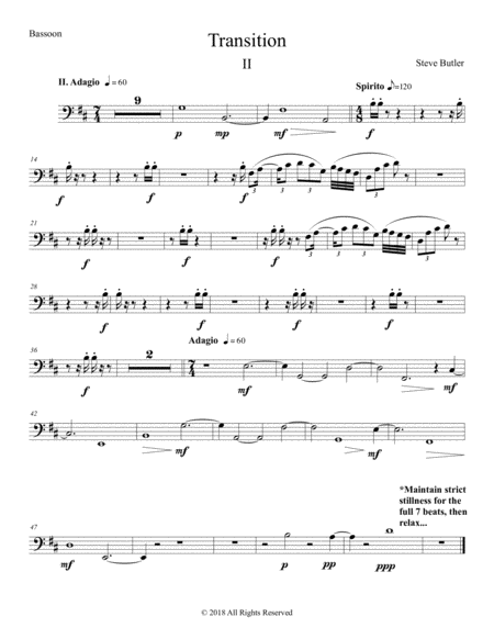 Transition Ii Part Bassoon Sheet Music