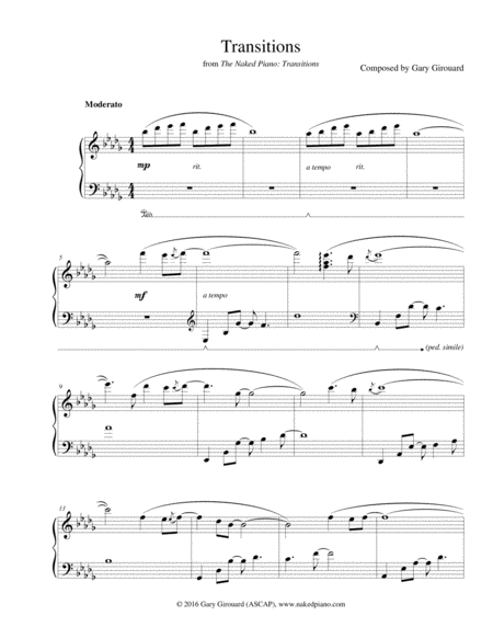 Free Sheet Music Transitions