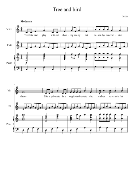 Tree And Bird Sheet Music