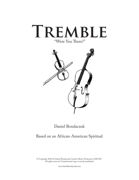 Tremble Were You There Sheet Music