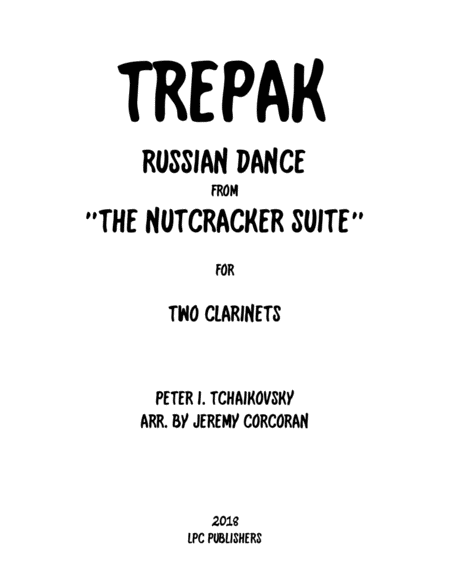 Trepak From The Nutcracker Suite For Two Clarinets Sheet Music