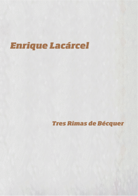 Free Sheet Music Tres Rimas De Bcquer