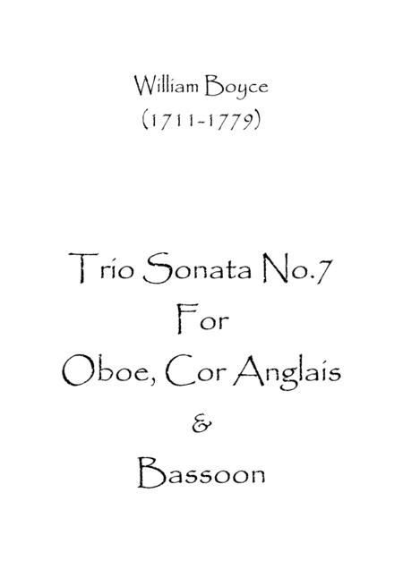 Free Sheet Music Trio Sonata No 7