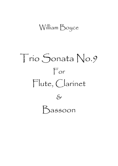Free Sheet Music Trio Sonata No 9