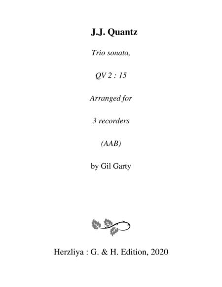 Free Sheet Music Trio Sonata Qv 2 15 Arrangement For 3 Recorders