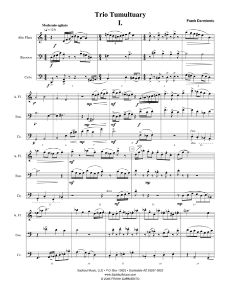 Free Sheet Music Trio Tumultuary