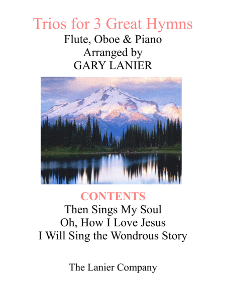 Trios For 3 Great Hymns Flute Oboe With Piano And Parts Sheet Music