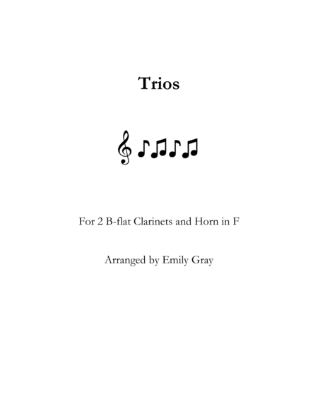 Free Sheet Music Trios For Two Clarinets And Horn