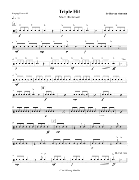 Free Sheet Music Triple Hit