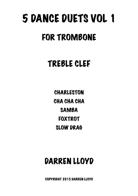 Free Sheet Music Trombone Duets Vol 1