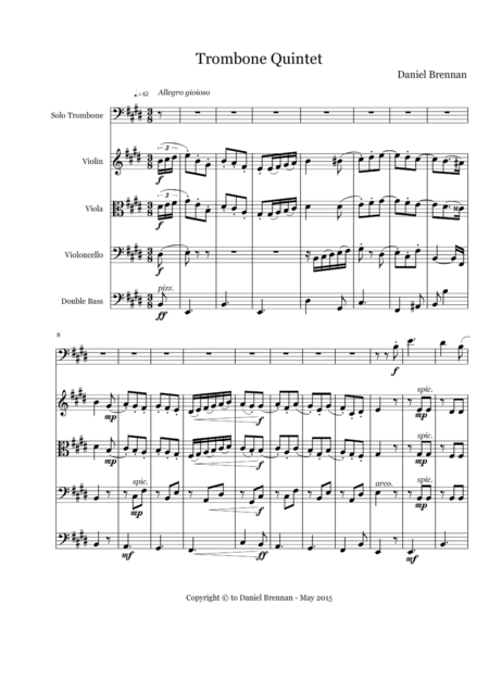 Trombone Quintet Sheet Music