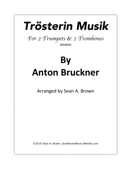 Free Sheet Music Trsterin Musik For Brass Quartet