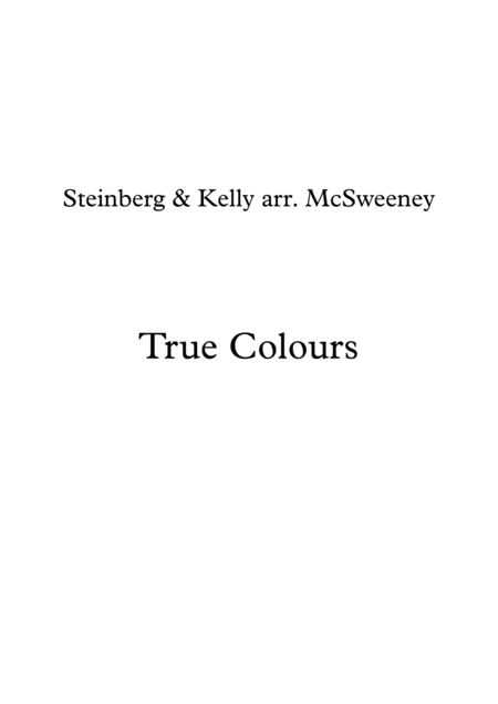 Free Sheet Music True Colors Violin Solo