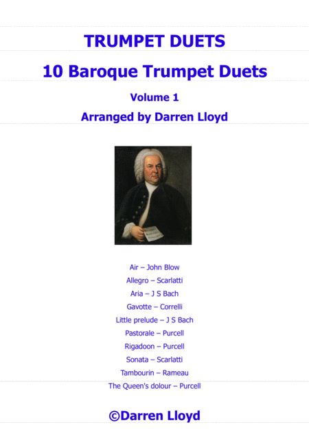 Free Sheet Music Trumpet Duets 10 Baroque Trumpet Duets Volume 1