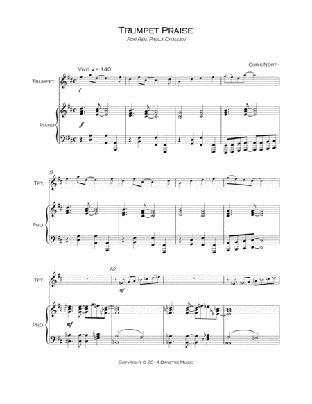 Trumpet Praise Trumpet In C Piano Sheet Music