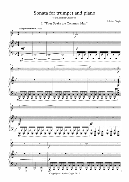 Trumpet Sonata Op 61 Sheet Music