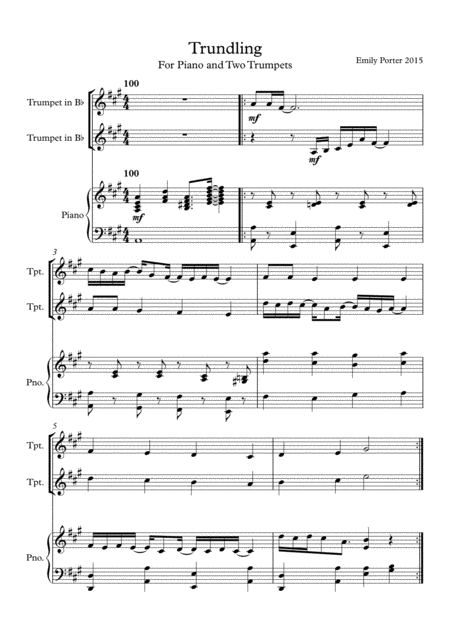 Free Sheet Music Trundling