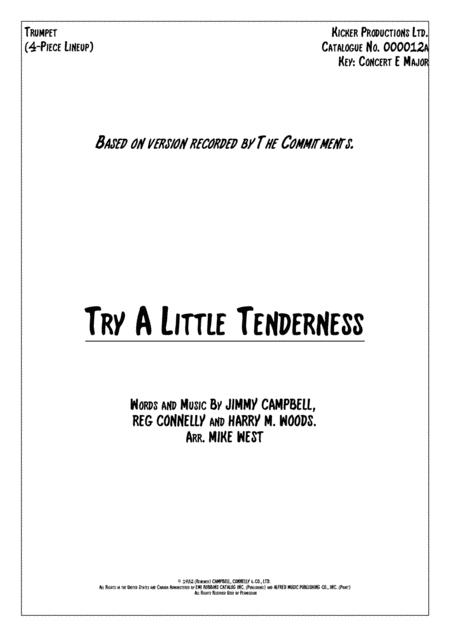 Try A Little Tenderness 4 Piece Brass Section Sheet Music