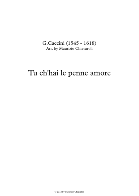 Free Sheet Music Tu C Hai Le Penne Amore